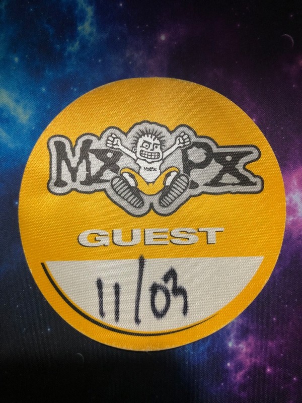 MXPX Vintage Satin Backstage Guest Pass 1999 Yellow Not Used