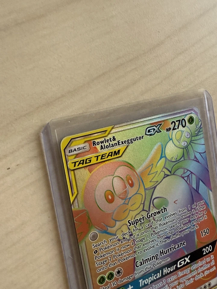 Rowlet & Alolan Exeggutor GX (Secret) FA 237/236 Pokemon Sm-Unified Minds Holo - Image 3 of 4
