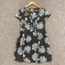 Gap Dress Womens Size XS Blue Grey Short Sleeve Pockets Lined Cotton 39327