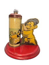 Vintage 1938 Disney Dopey Kiddie-Lite Night Light Micro-Lite Tin Litho...