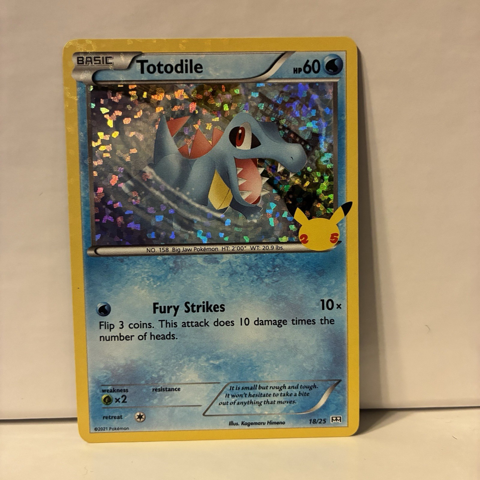 Totodile - 18/25 McDonald's 25th Anniversary Promo NM Holo