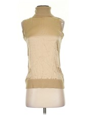 Elie Tahari Women Brown Sleeveless Blouse XS