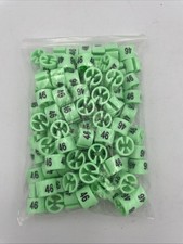 Clothes Hanger Marker Number 46 Fits 3mm Rod Garment Coding Green 100pcs