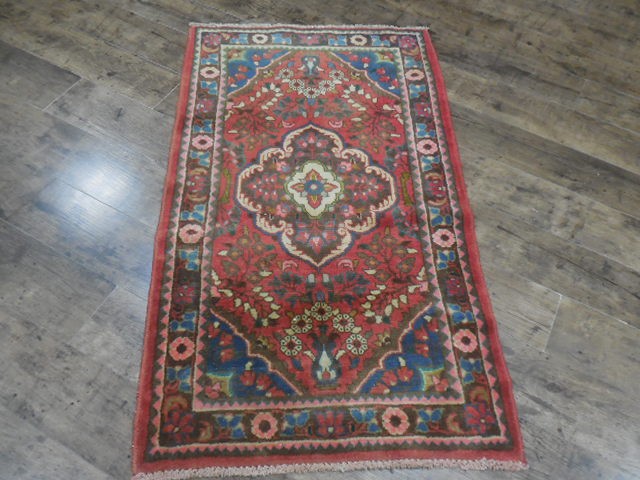 Anatolian Geometric Vintage Turkish Rug,HandMade Turkish Tribal Rug 2.6x4.3 Ft