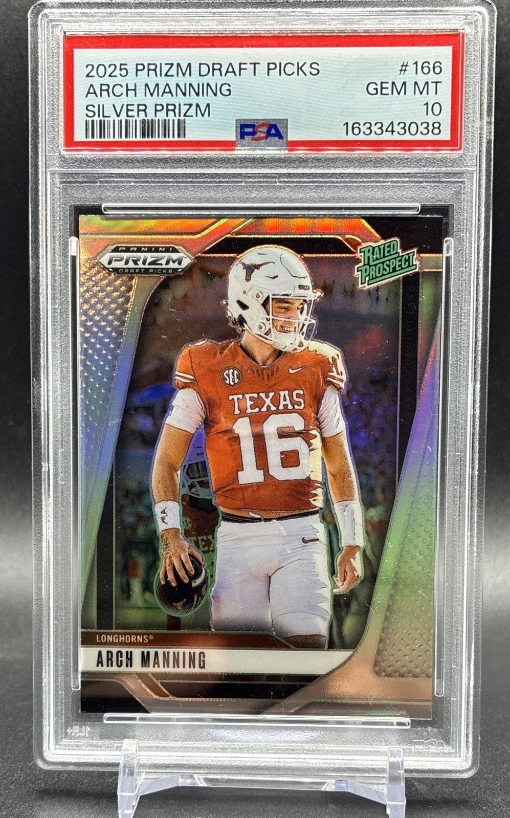 2025 Panini Prizm Draft Picks - Arch Manning #166 Silver Prizm Texas Longhorns