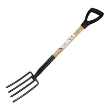 Heavy Duty Rustproof Carbon Steel Border Fork Ash Handle Digging Gardener Fork