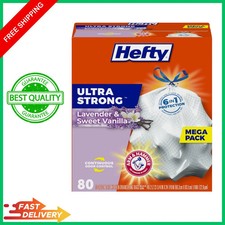 Hefty Ultra Strong Tall Kitchen Trash Bags,13 Gallon Citrus Twist Scent,80 CT-US