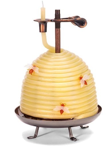 70-Hour Eco-Friendly Beehive Candle, Natural Beeswax with Co