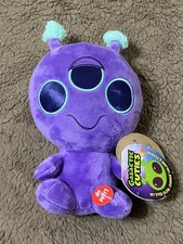 Aurora Galactic Cuties Plush Alien Light Up Purple Medium Stuffed Toy