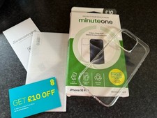 Minute One Clear iPhone 16 Pro Case/Glass Screen Protector with £10 off EE Tech