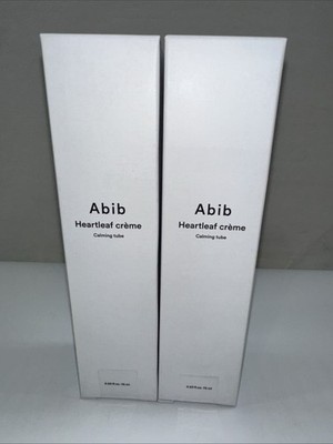 Lot Of 2 Abib Heartleaf Cream Calming Tube 75ml/2.53oz SEALED