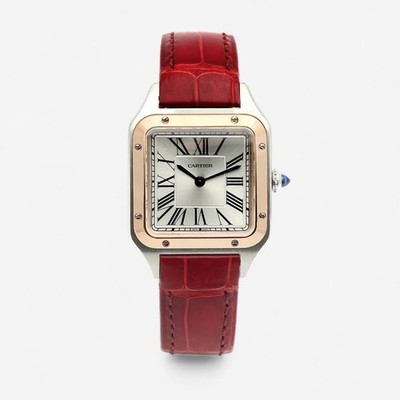 Cartier Santos DuMont Small Pink Combo Damenuhr W2SA0012 W2SA0038 155616903