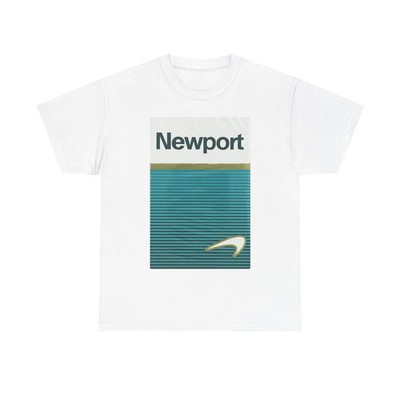 Newport Tshirt Cigarette menthol Logo vintage retro Unisex Heavy Cotton Tee