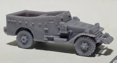 M3 Scout Car Flames of War American Soviet 3D Printed Models 1/100 15mm
