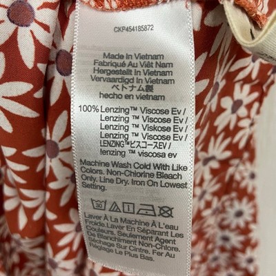Madewell Clara Falling Daisies Russet V-neck Midi Dress Size Medium NA239 |  eBay
