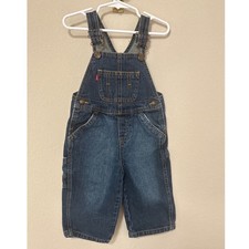Levi's Denim Overalls Kids 18M Dark Wash Carpenter Bibs Cotton
