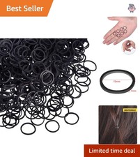 Durable 1000 Count Soft Elastic Hair Bands - Perfect for Braids and Ponytails