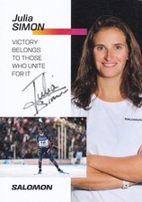Olympia 2026: Postal autógrafa Julia SIMON (FRA) CAMPEONA OLÍMPICA BIATLÓN +TOP+