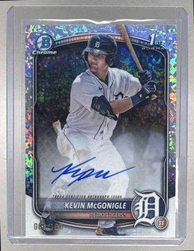 Kevin McGonigle 2025 Bowman Chrome Mini Diamond Refractor 1st RC Auto 60/100
