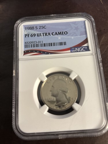 1988-S Washington Proof Quarter, Graded PF69 Ultra Cameo by NGC - BEAUTIFUL COIN