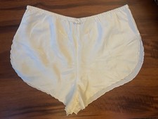 100 Silk Satin White Tulip Shorties Tap Pants Lingerie 26 -36 Waist