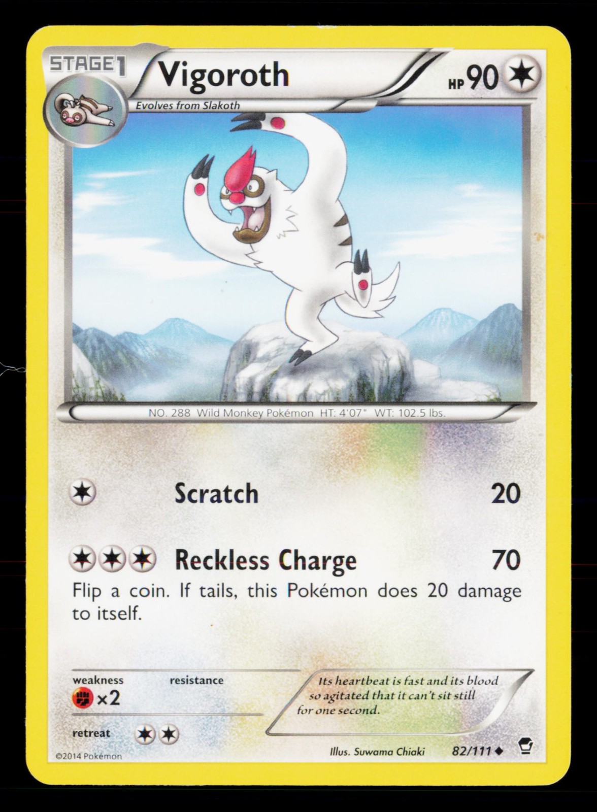Vigoroth 82/111 Uncommon XY - Furious Fists Pokemon Heavily Played