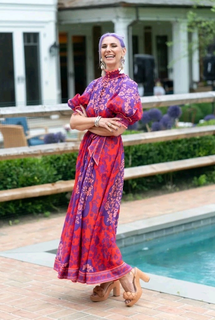 Zimmermann Raie Purple Swing Maxi Dress Size 0 AU 8 US 4