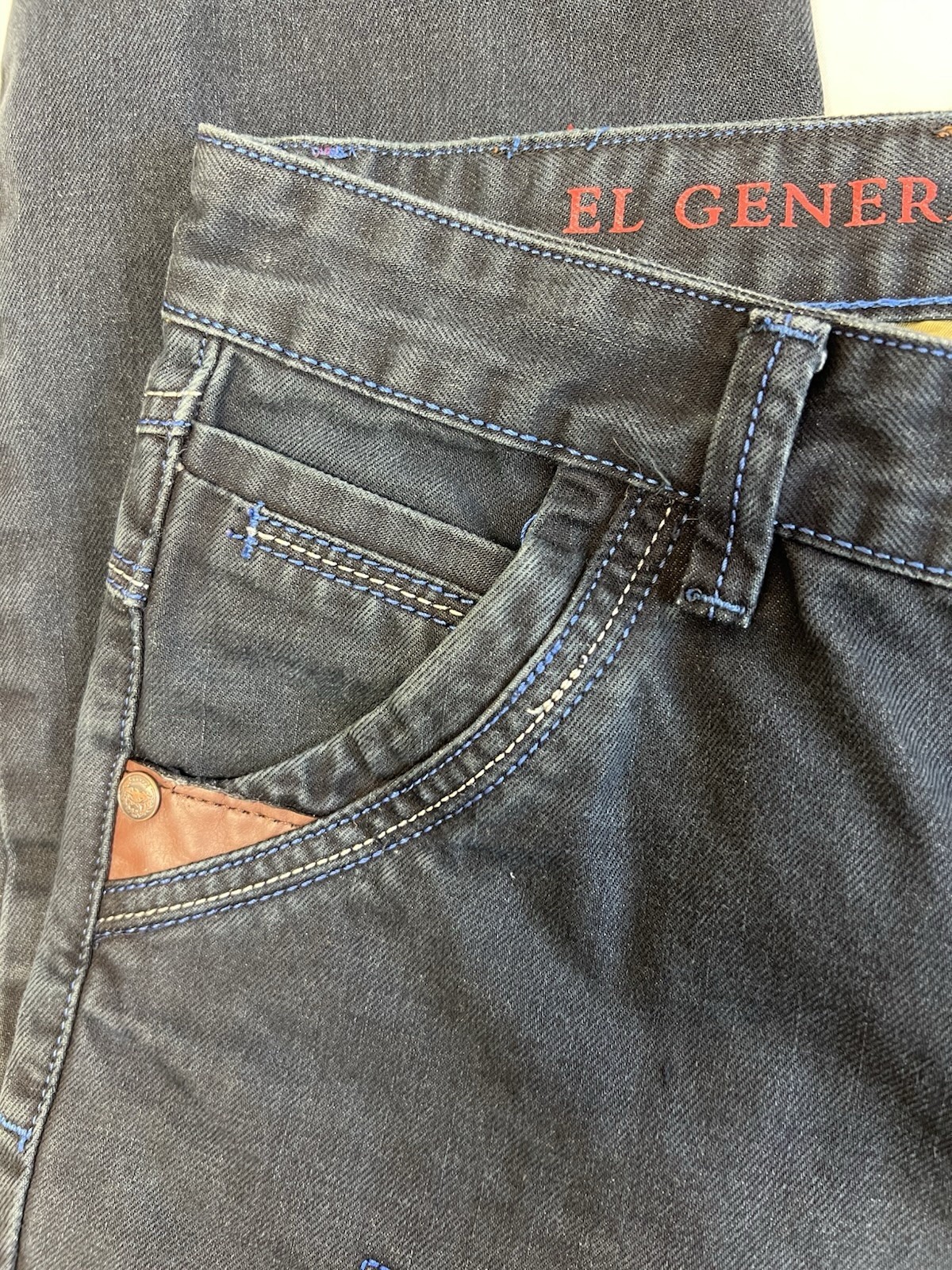 El General 1901 Jeans Distressed Patchwork Holes … - image 5