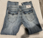 True Religion Men's Relaxed Straight Light Wash Blue Denim Jeans Size 34 — photo 1