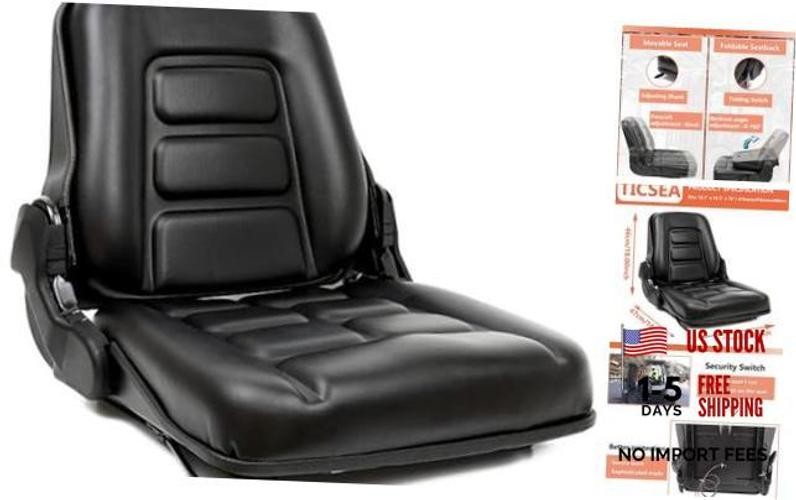 Universal Forklift Seat, Tractor Seat with Adjustable Angle Back,Micro Switch