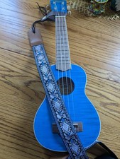 Ukulele Strap Jacquard Flower for Soprano Concert Tenor Baritone Green Floral