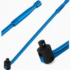 750mm 1/2" Breaker Bar – Blue Cr-V Steel Flexi Knuckle High Torque Spring Lock