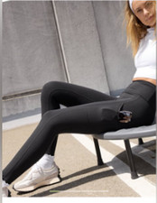 OFFLINE by Aerie The Hugger High Waisted Black Women Legging Sz Small New