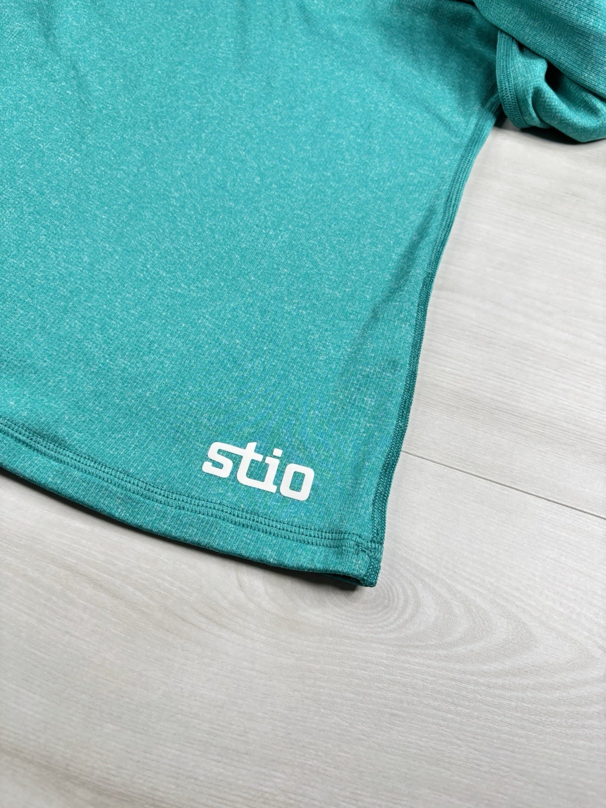 Stio Quarter Zip Base Layer Wool Performance Teal… - image 6