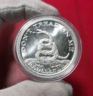 Don't Tread On Me Snake Boston Tea Party - 1 Troy Oz .999 Fine Silver Round Coin