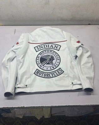 Neu Herren Indisch Echt Rindsleder Biker Motorradjacke