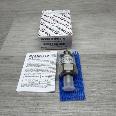Anfield T200-1000P-G-2-M12-4S-V-T1 T200 Pressure Transducer, 0-1000 Psi 4-20 mA