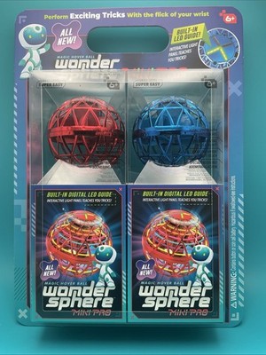 WonderSphere Mini Pro Magic Hover Ball, Interactive LED, USB, 2-Pack, BRAND NEW