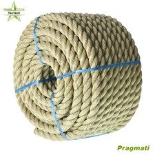 100FT Artificial Manila Rope PP Twisted 3 Strand Rope Lightweight Synthetic Rope