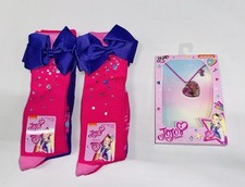 JoJo Siwa 2 Socks and Necklace Set Girls Gift Set New