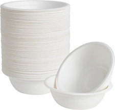ECOLipak 16 oz Paper Bowls, 150-Pack Compostable Paper Bowls Bulk, Heavy-duty