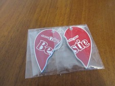 2 Coca-Cola Schlüsselanhänger "Bestie" Freunde Herz keychain heart