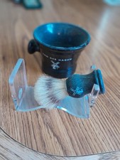 Van Der Hagen Shaving Brush Kit Black with Brush, Mug, Stand