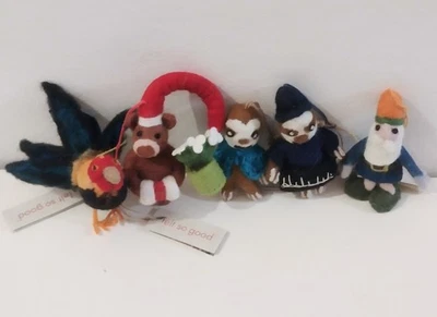 Felt Christmas Tree Decorations X 5 Felt So Good New Other