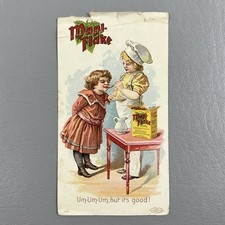 Victorian Trade Card Mapl-Flake READ Children Baking Battle Creek Mich USA