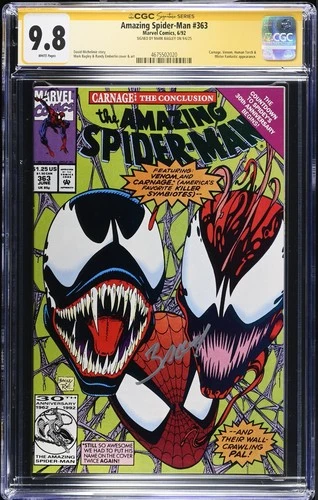 Amazing Spider-Man (1992) # 363 (CGC 9.8 SS) Signed Mark Bagley Carnage
