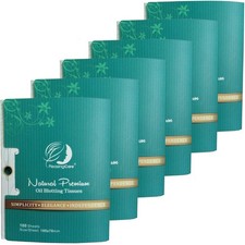 Eco-Friendly Blotting Paper with Bamboo Charcoal 100 Sheets, Perfect for All