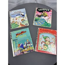 Lot Of 4 Little Golden Books Including Night Before Christmas  Others