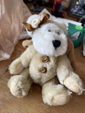Boyds Bears Christmas Gold Angel Plush Ornament "Serena Goodnight"