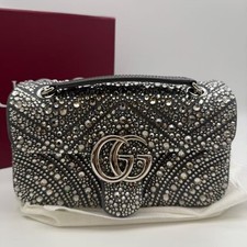 Gucci GG Marmont Crystals medium shoulder bag